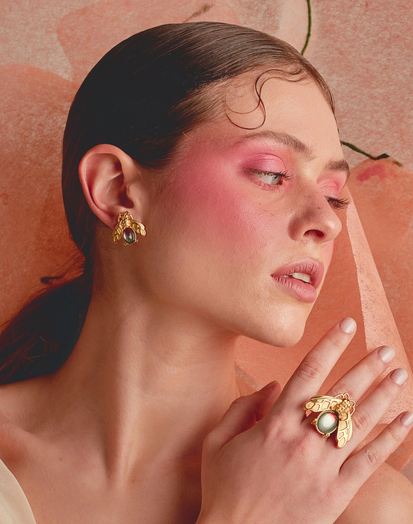 Firefly-Inspired Gold Earrings