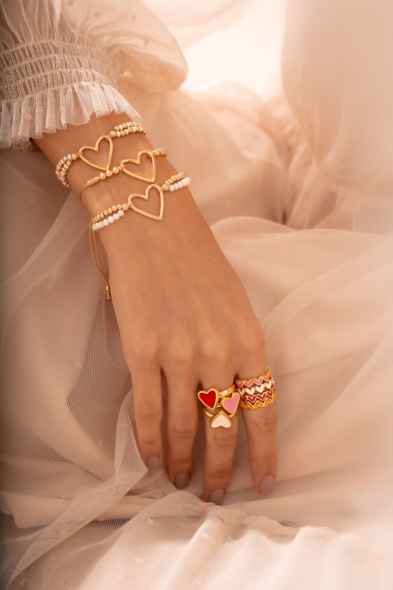 Heart bracelet Setx3