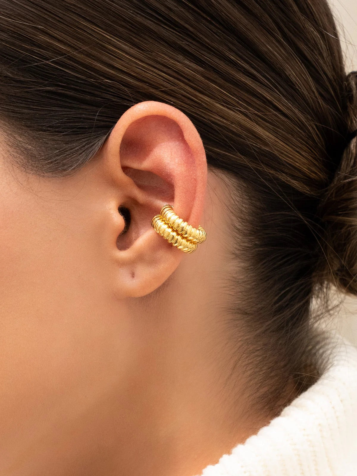 Gold Doble Earcuff