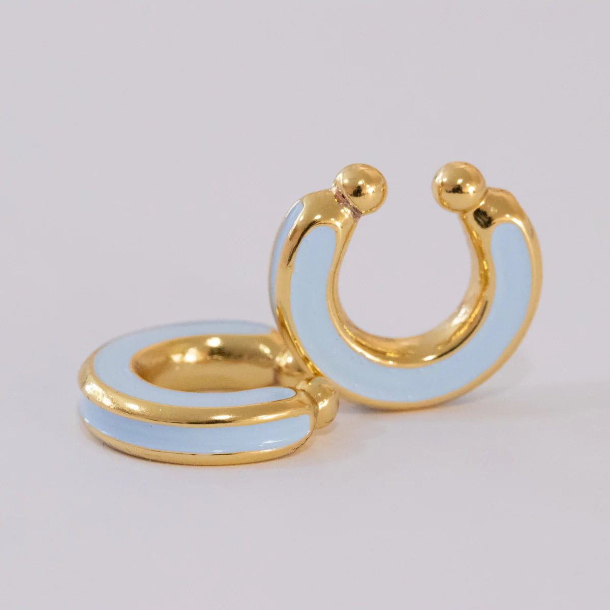 Blue Earcuff-hand painted