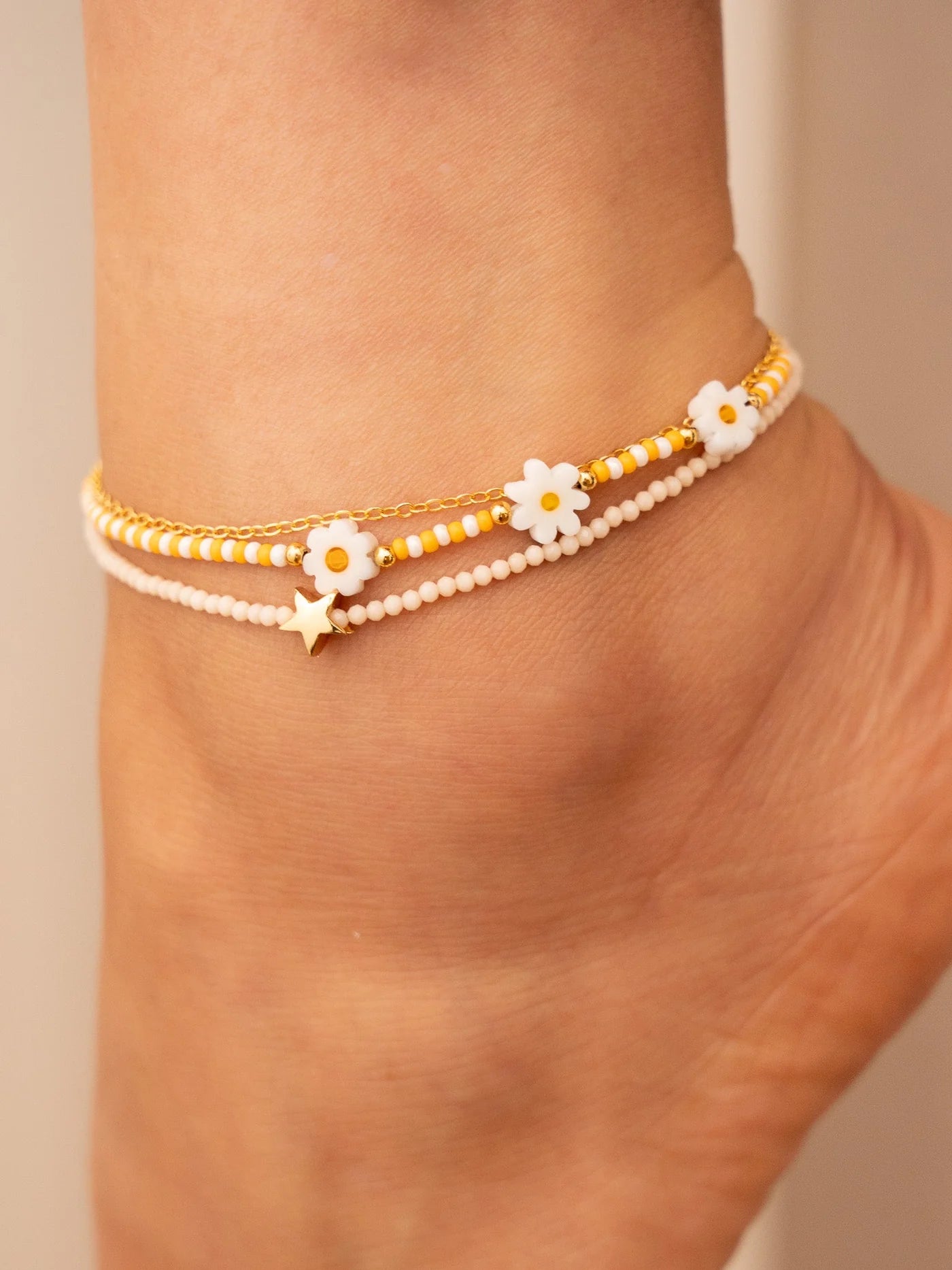 Daisies Anklet-Handmade