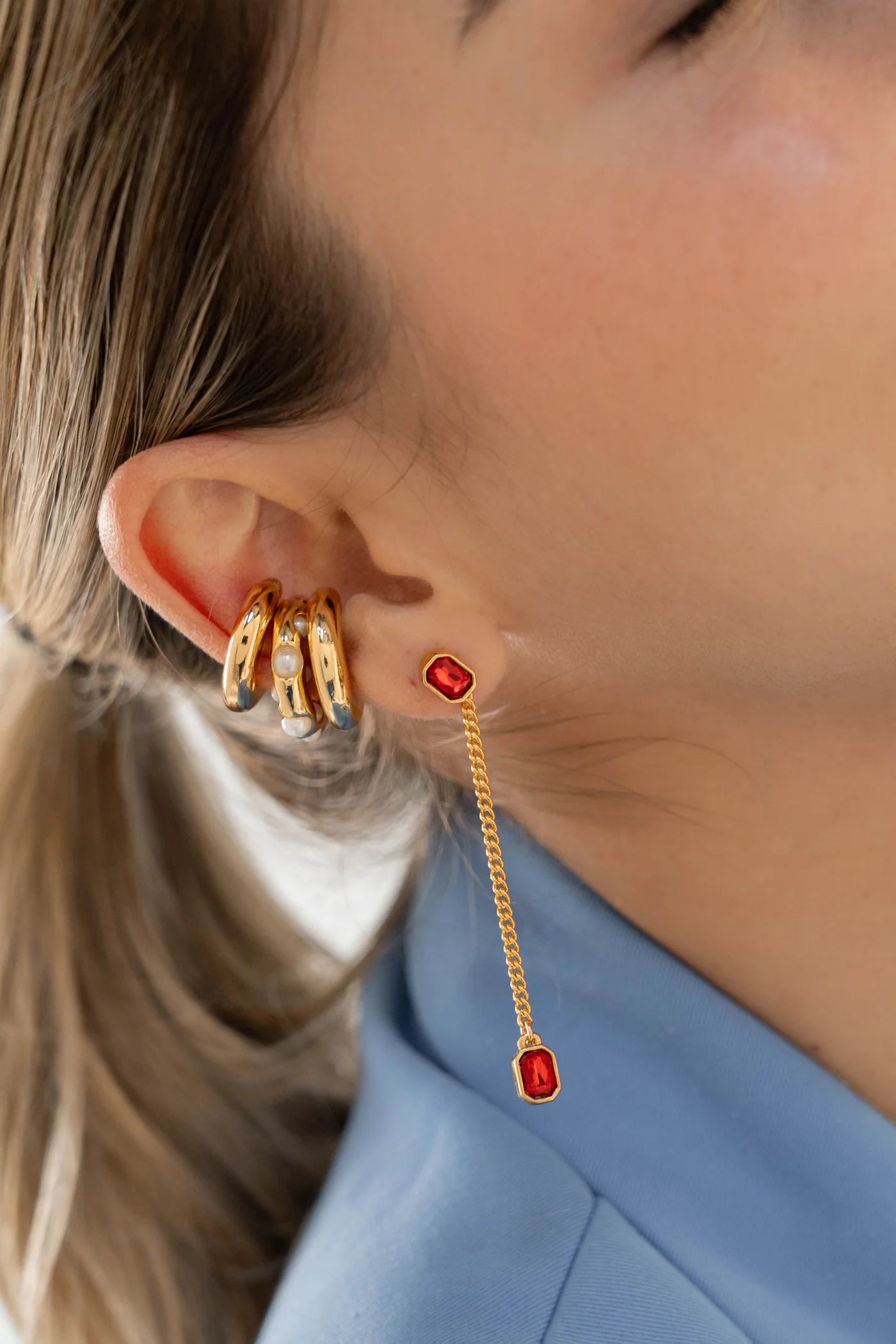 Red Cristal Earrings