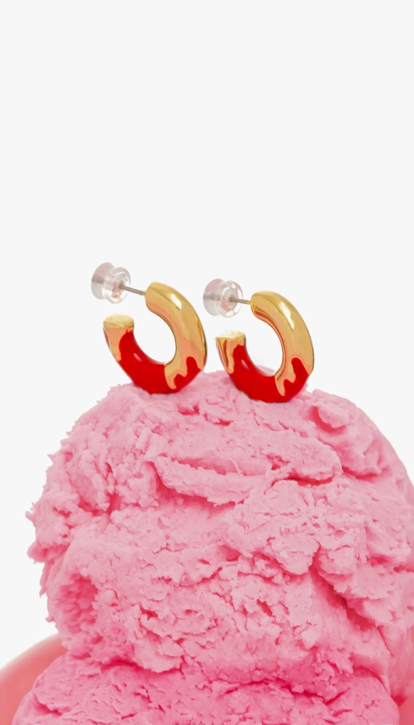 Red Sweet Hoop Earring