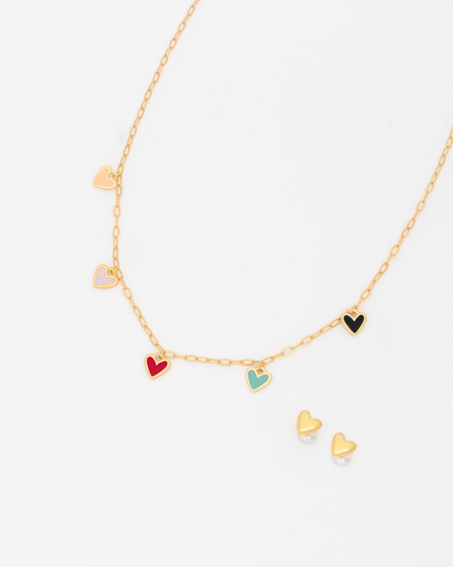 Rainbow Mini Heart Necklace