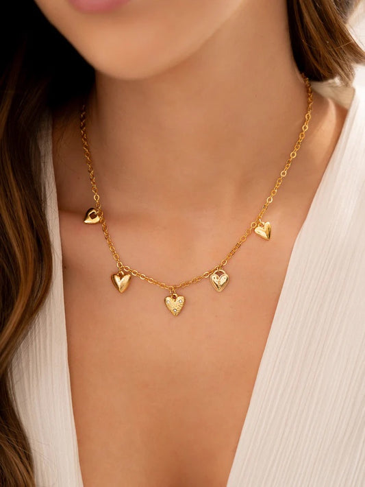 Creative mini-hearts necklace