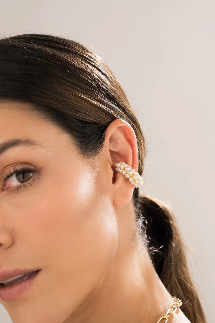 Woven Pearl Earcuff