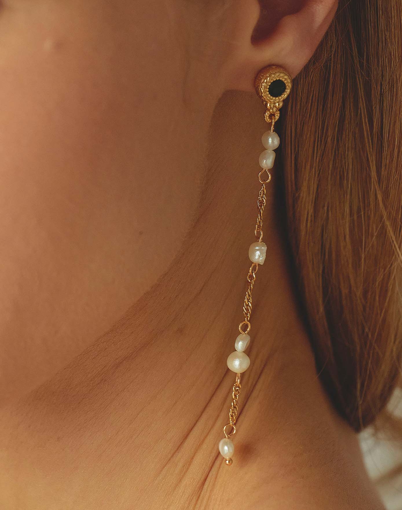 Oia Pearl Drop Earrings