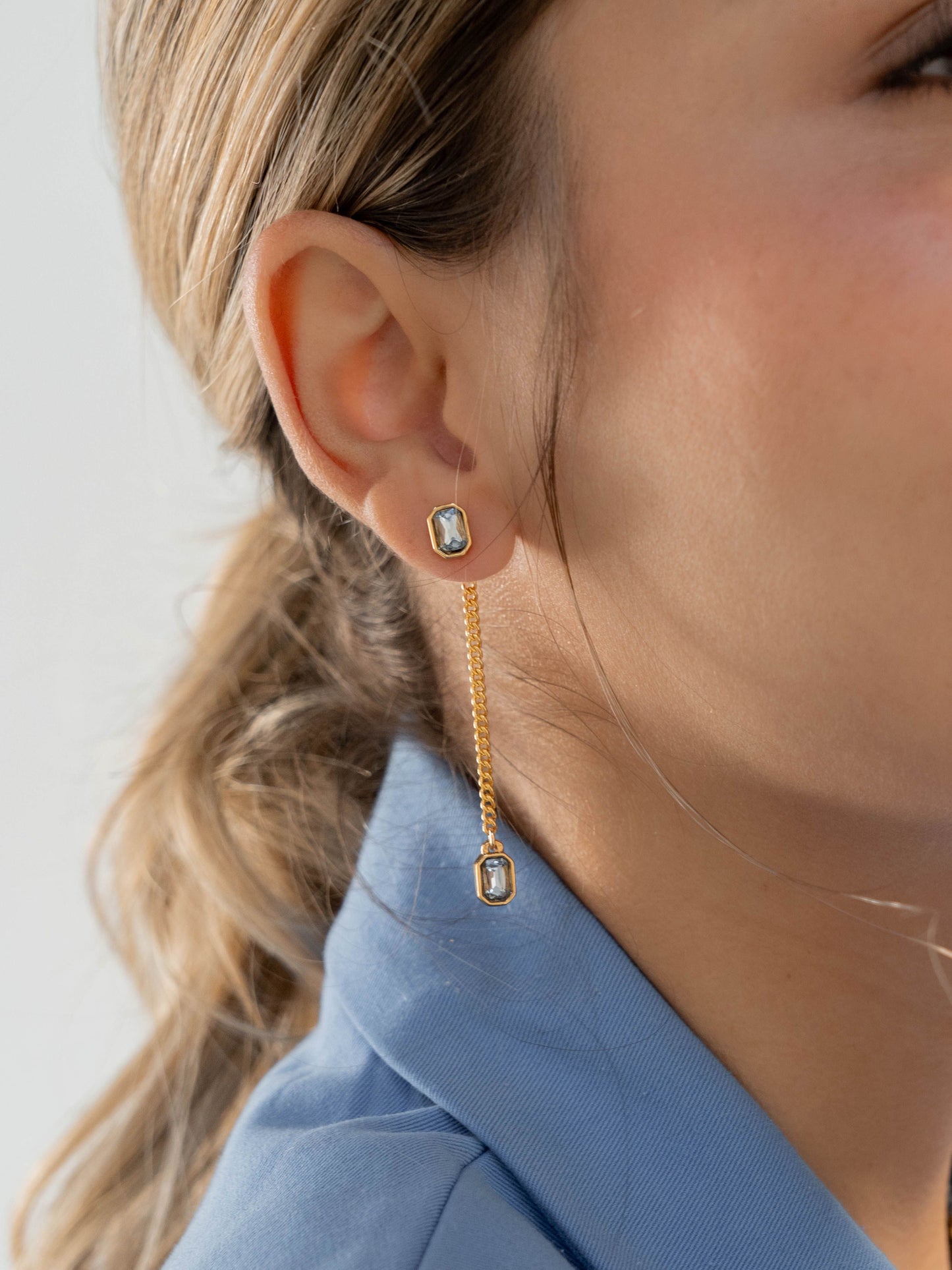 Blue Cristal Earrings