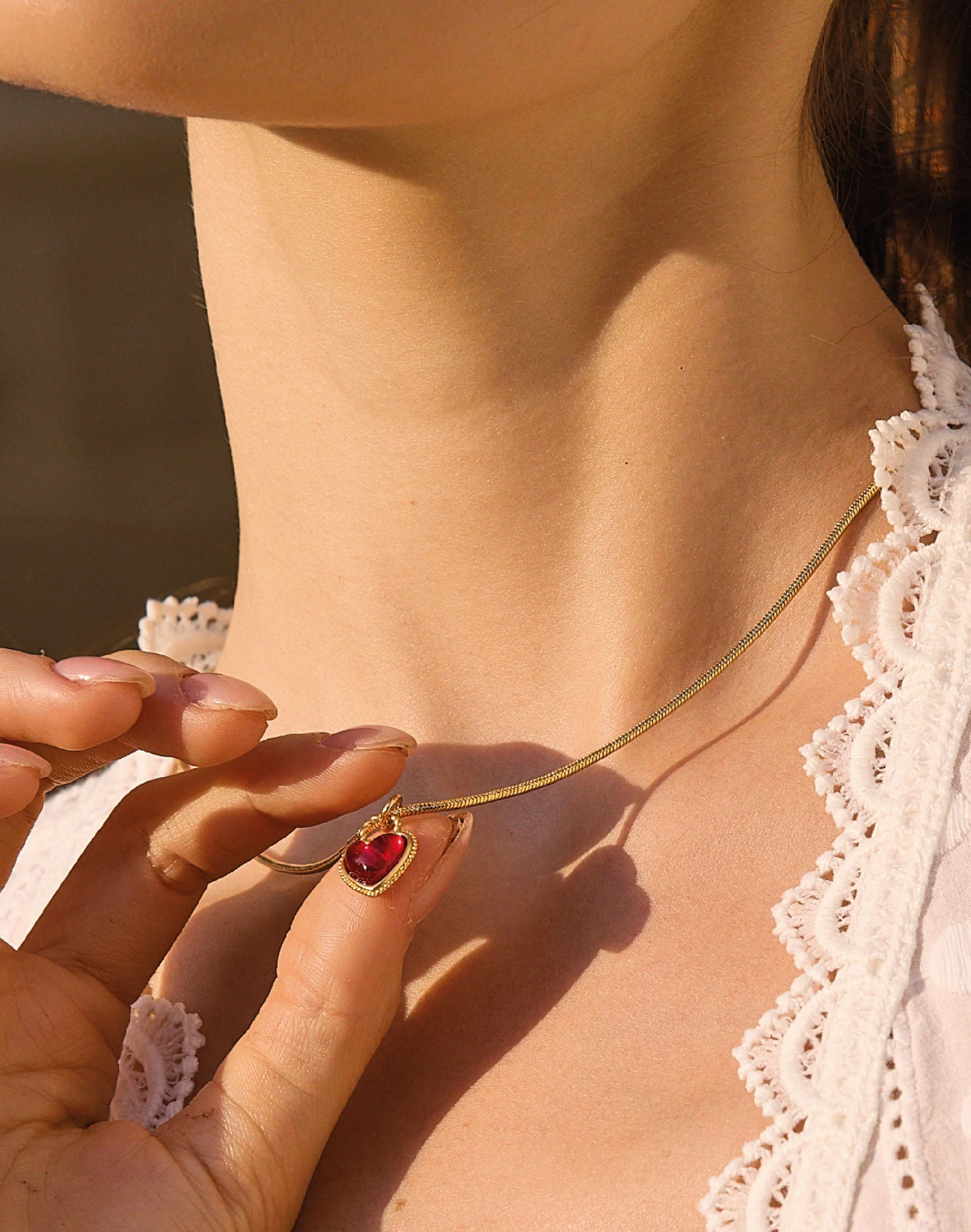 Carmesí Necklace+Earrings set