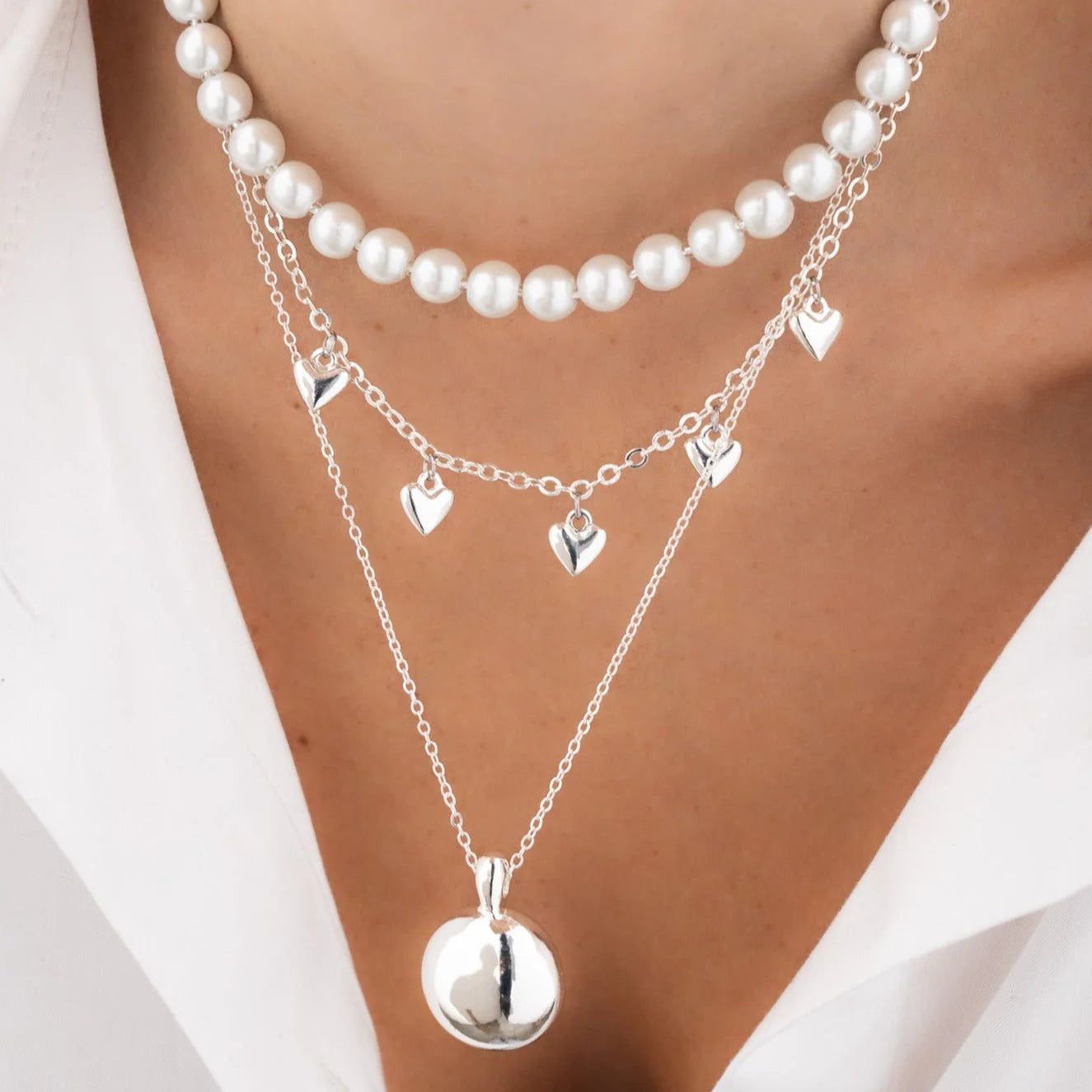 Silver Essential Layered Necklace