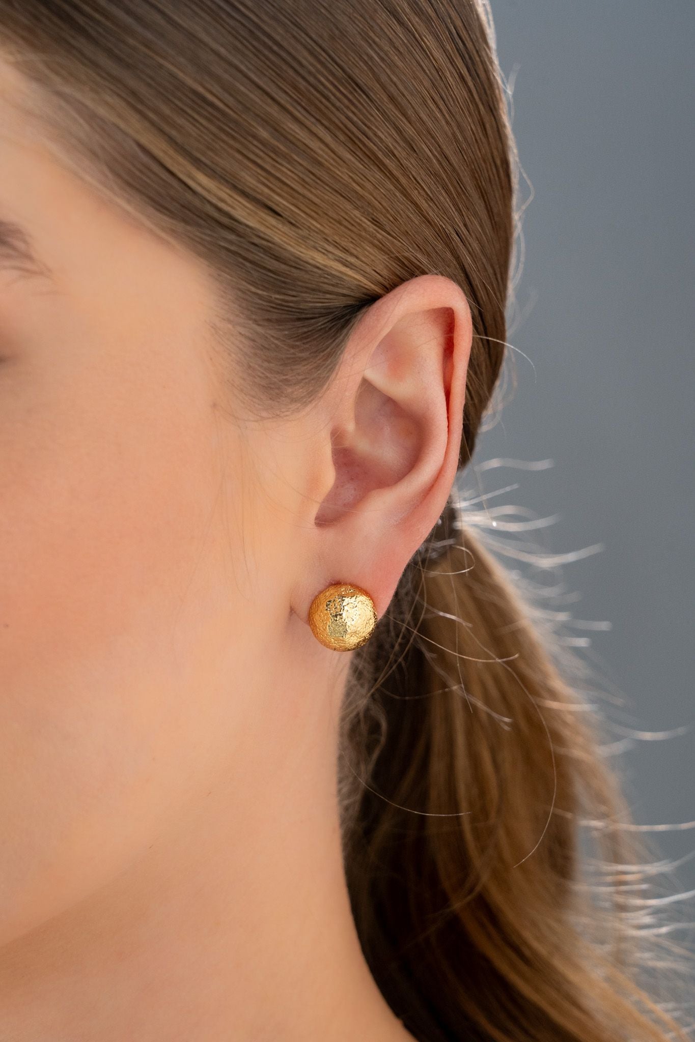 Gold texture Earrings Set