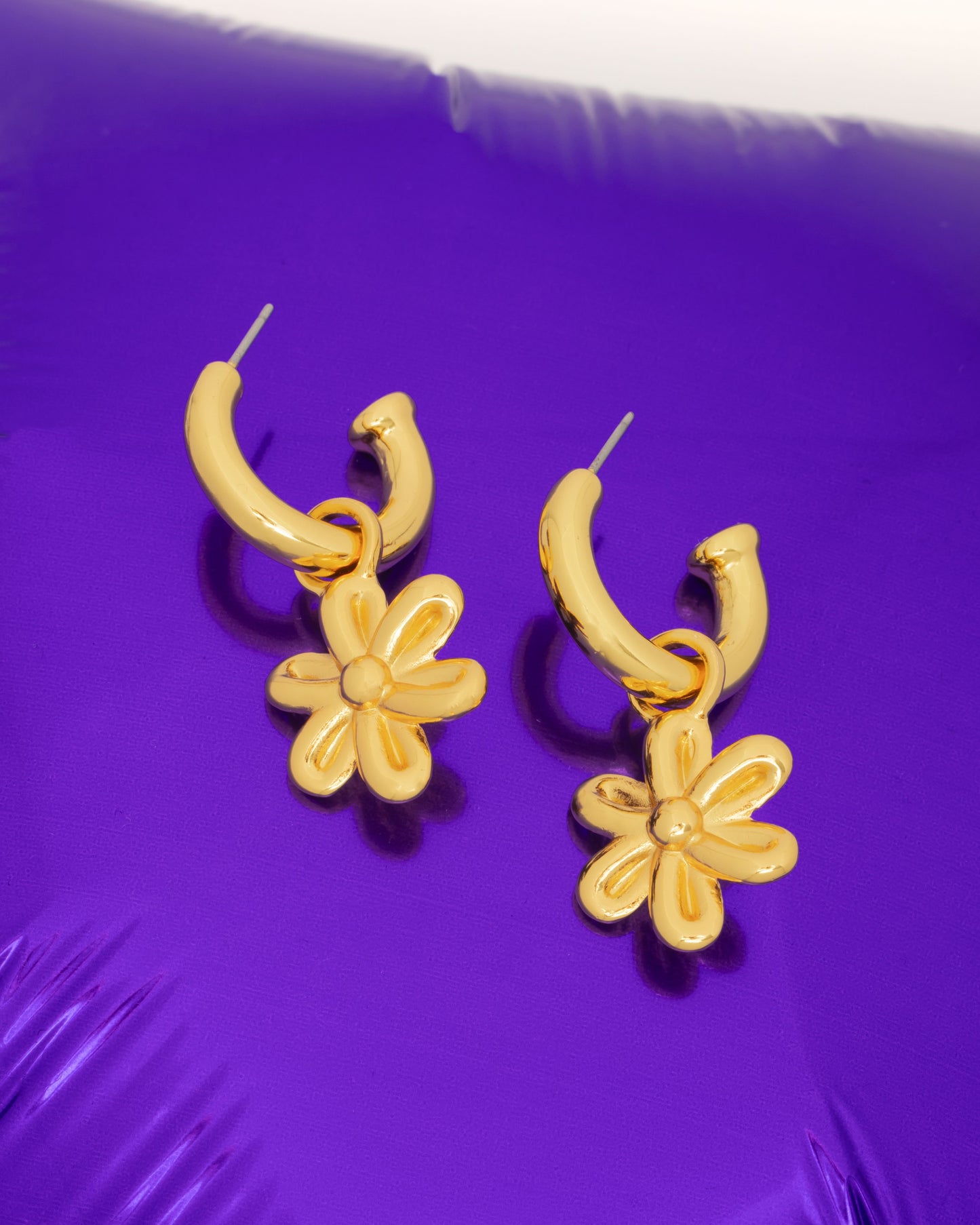 Hoops with Triple Balloon Charms