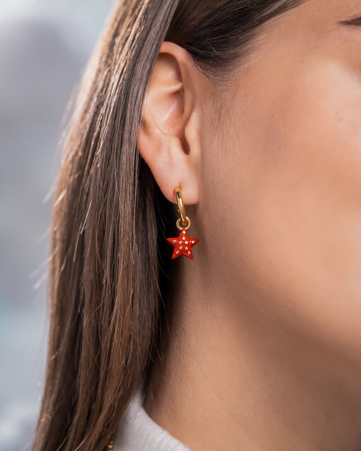 Lluvia de amor Earrings with triple charm