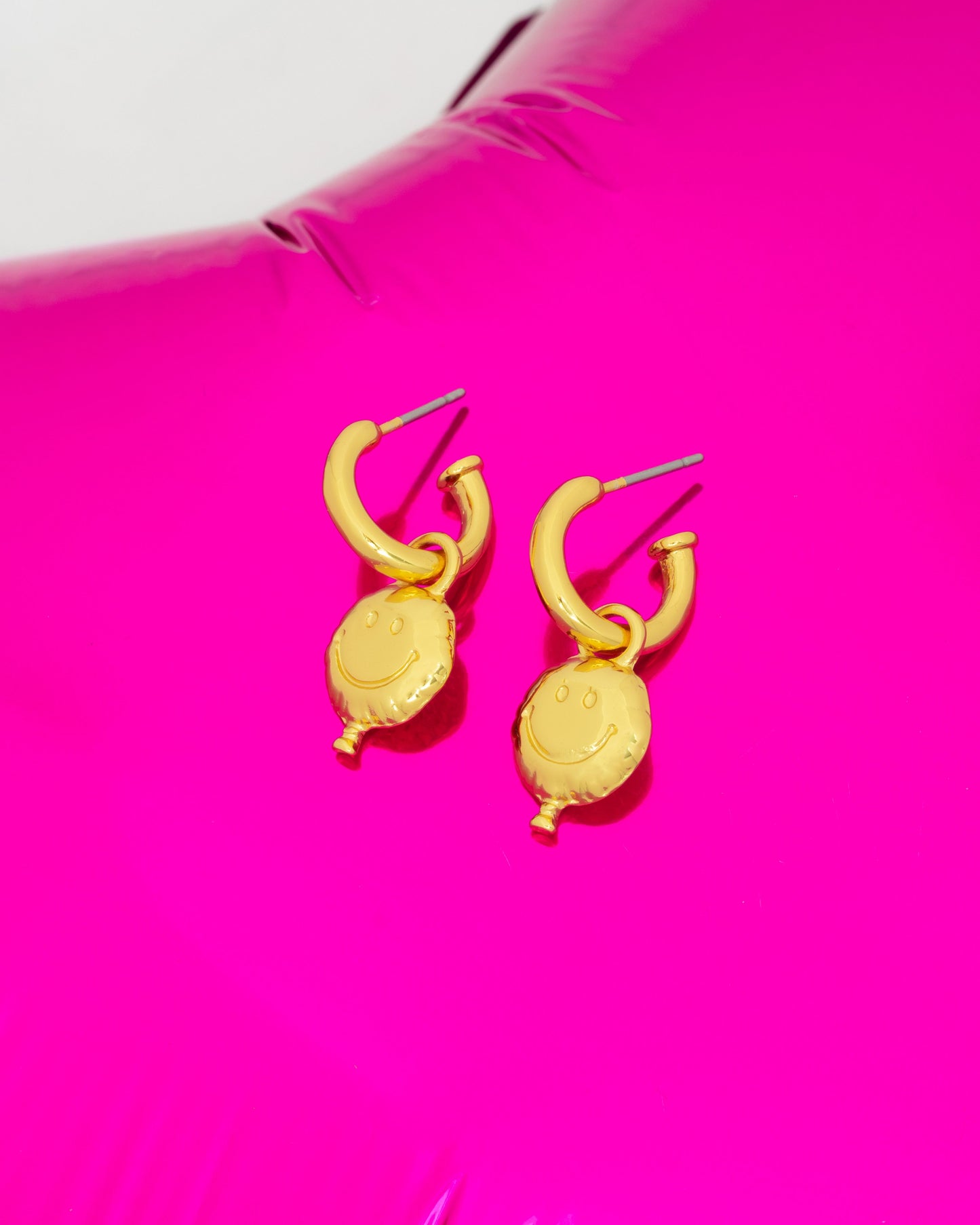 Mini Hoops with Triple Balloon Charms