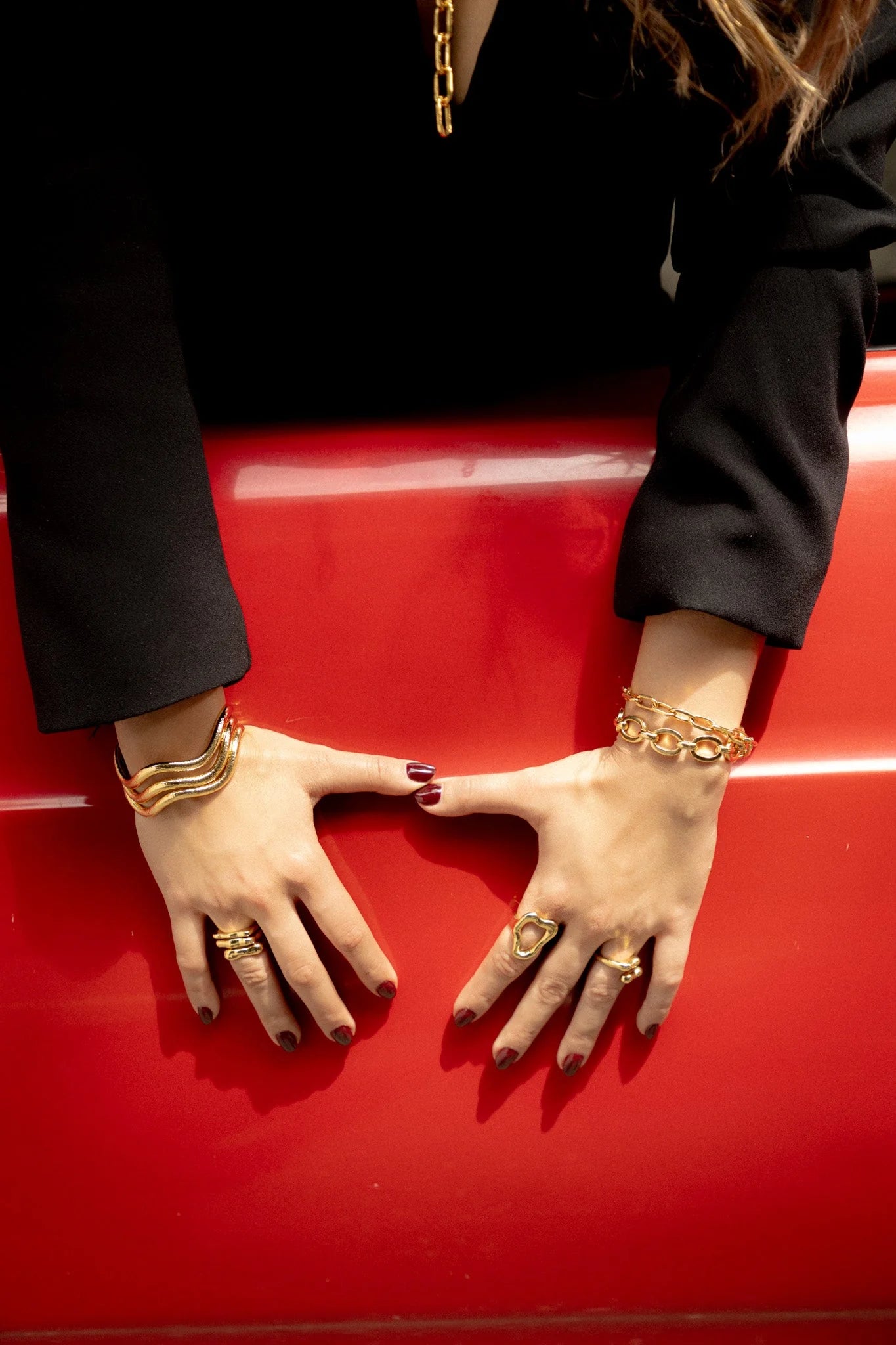 Wavy-Shaped Cuff Bracelet