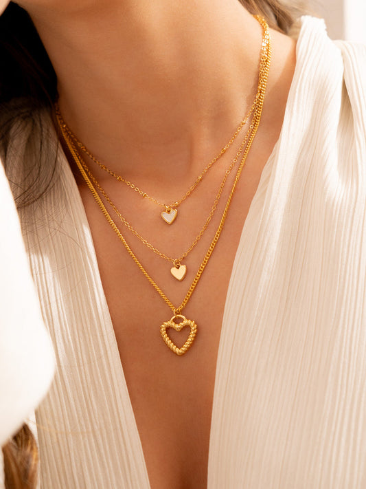 Timeless love layered necklace