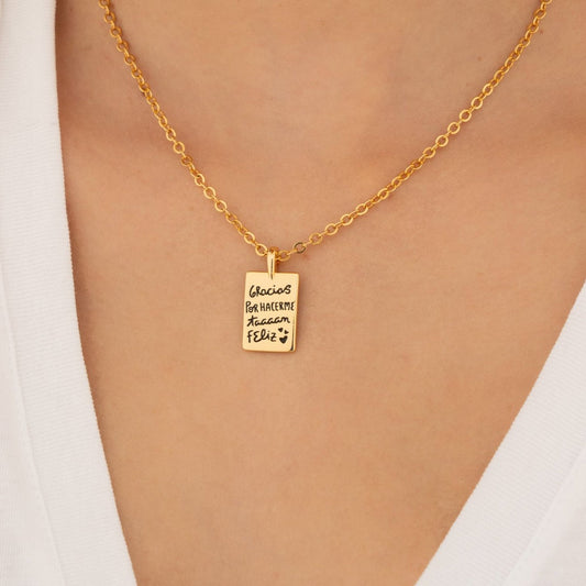 Sentimental Message Necklace – Thank You for Making Me So Happy
