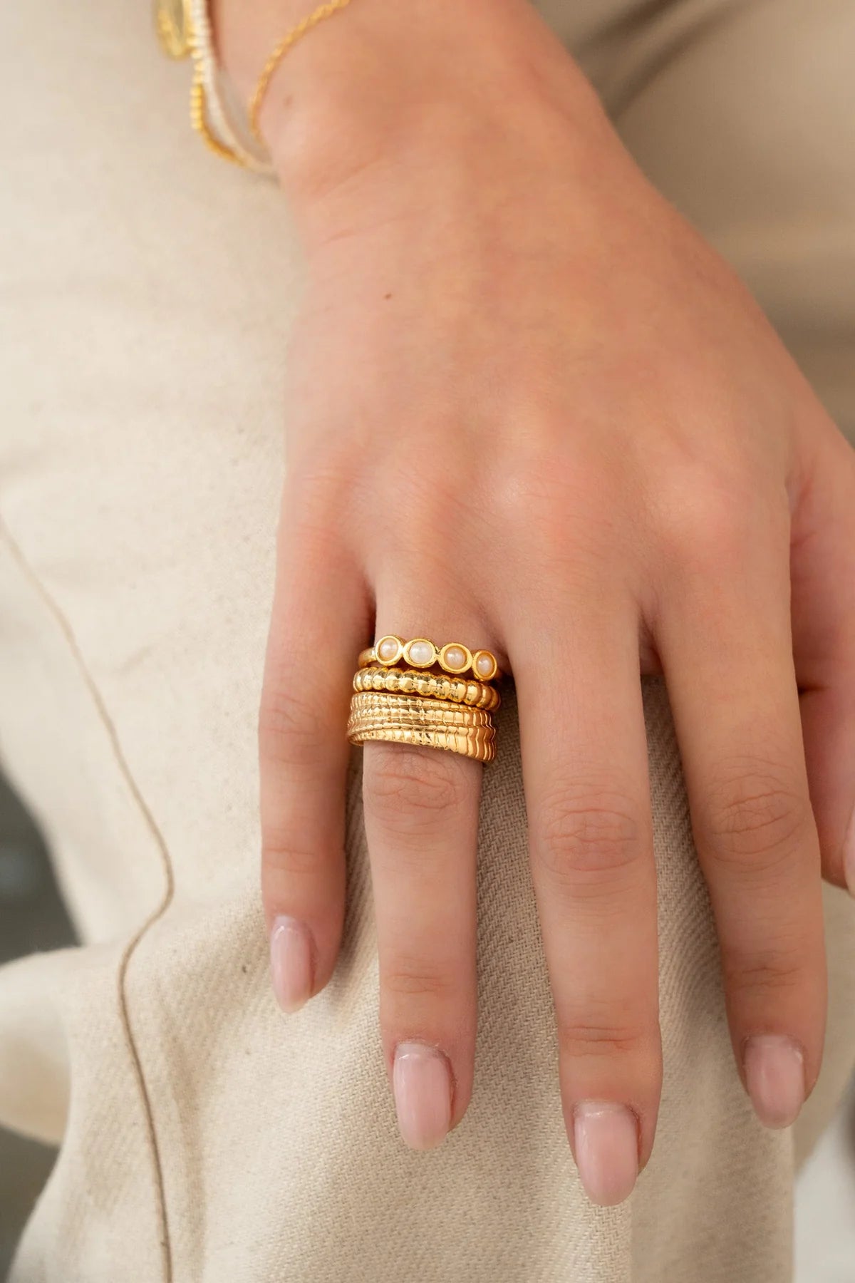 Pearl Ring Set