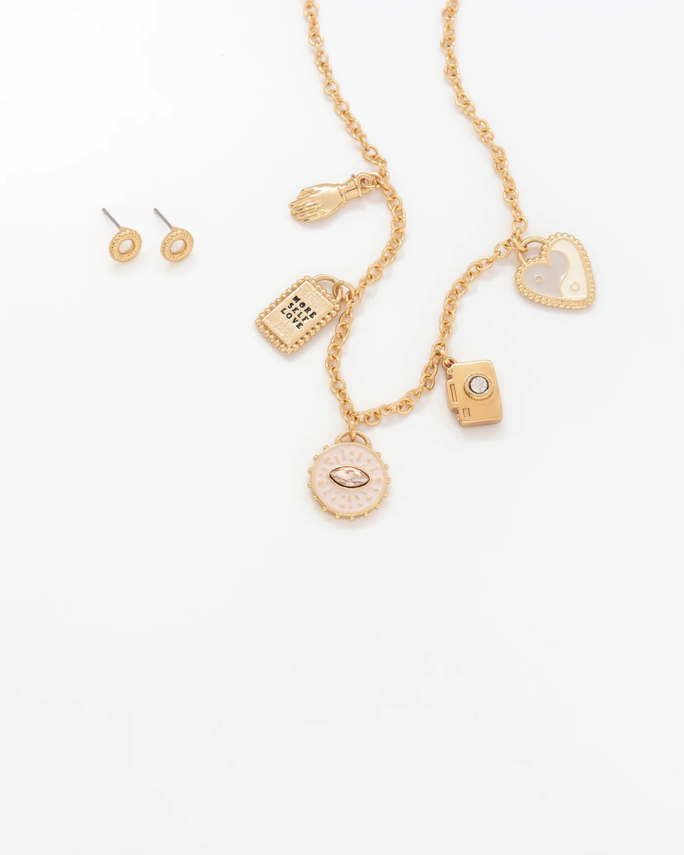 Afirmations multicharms necklace