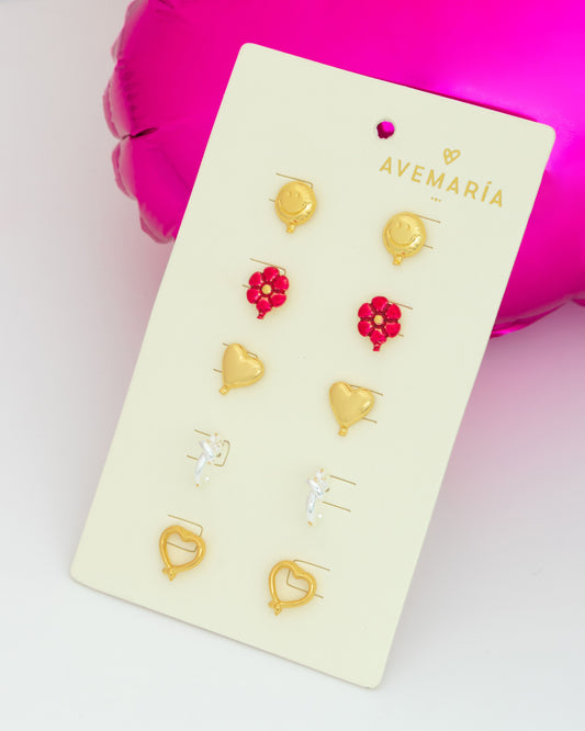Balloon Earrings Set x 5