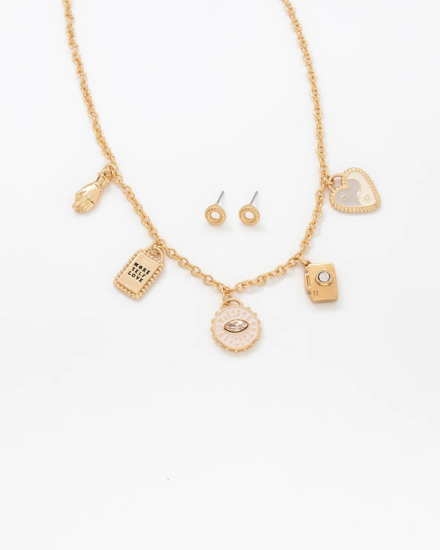 Afirmations multicharms necklace