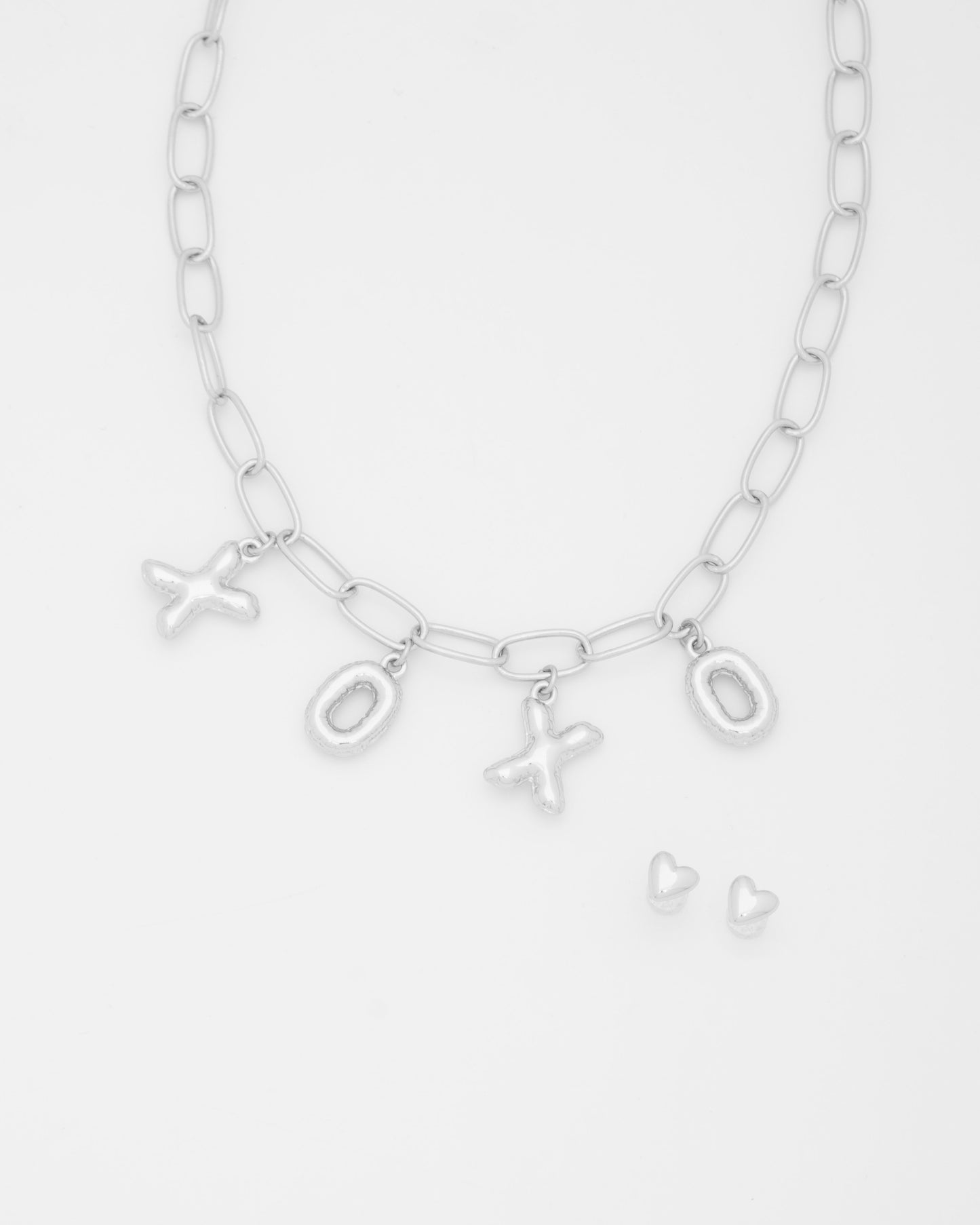 Silver XOXO Necklace