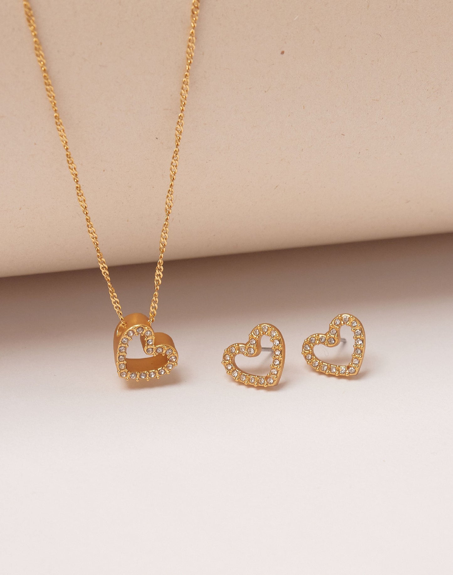Heartbeat Necklace+Earrings Set