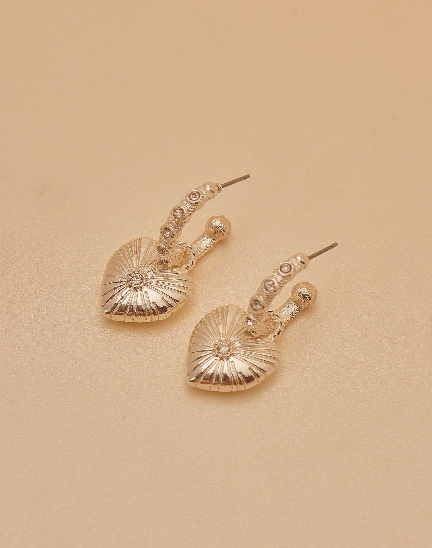 Silver Radiant Love Earrings