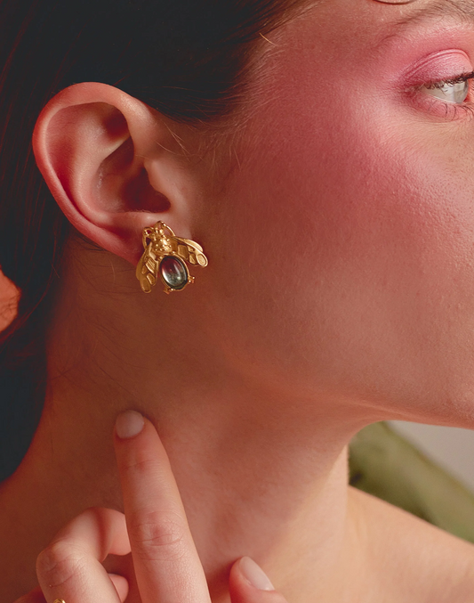 Firefly-Inspired Gold Earrings