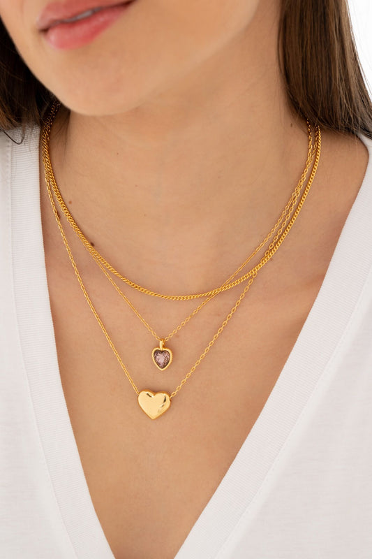 Purple Heart Layered Necklace