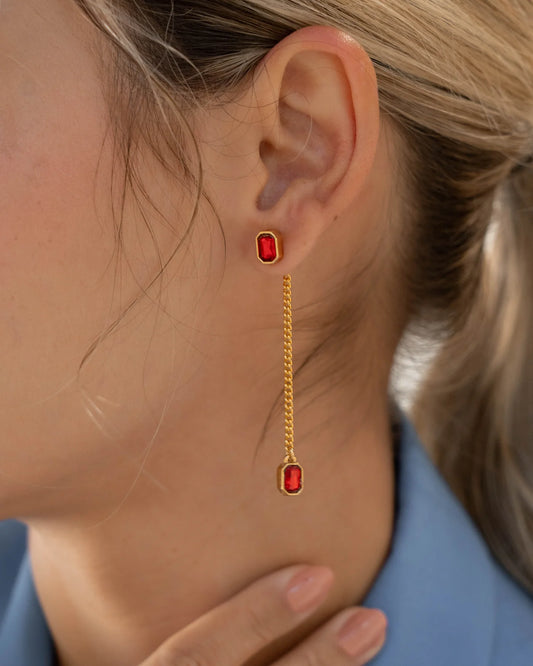 Red Cristal Earrings
