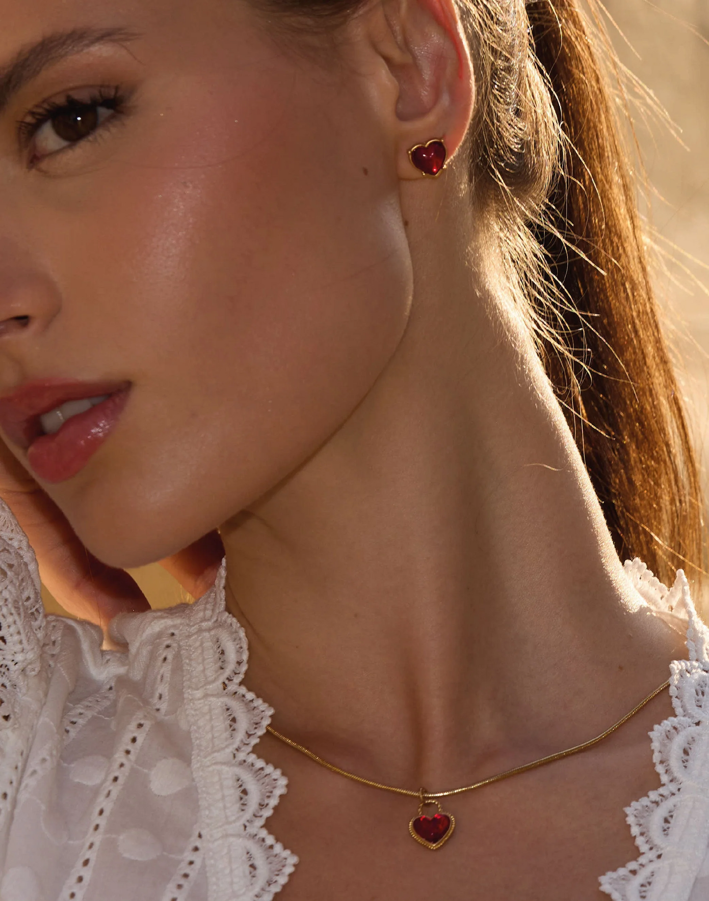 Carmesí Necklace+Earrings set