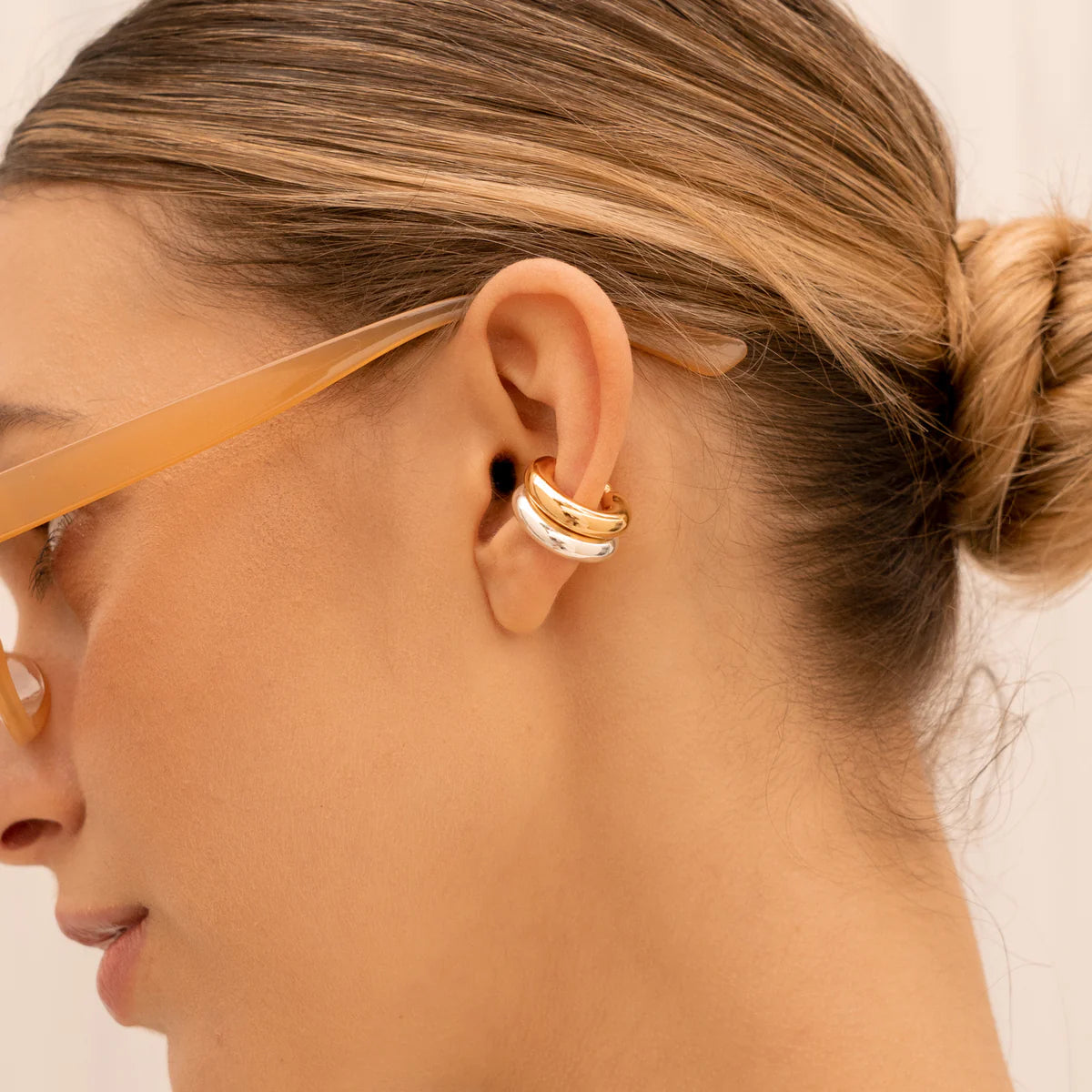 Silver-Gold Doble Earcuff