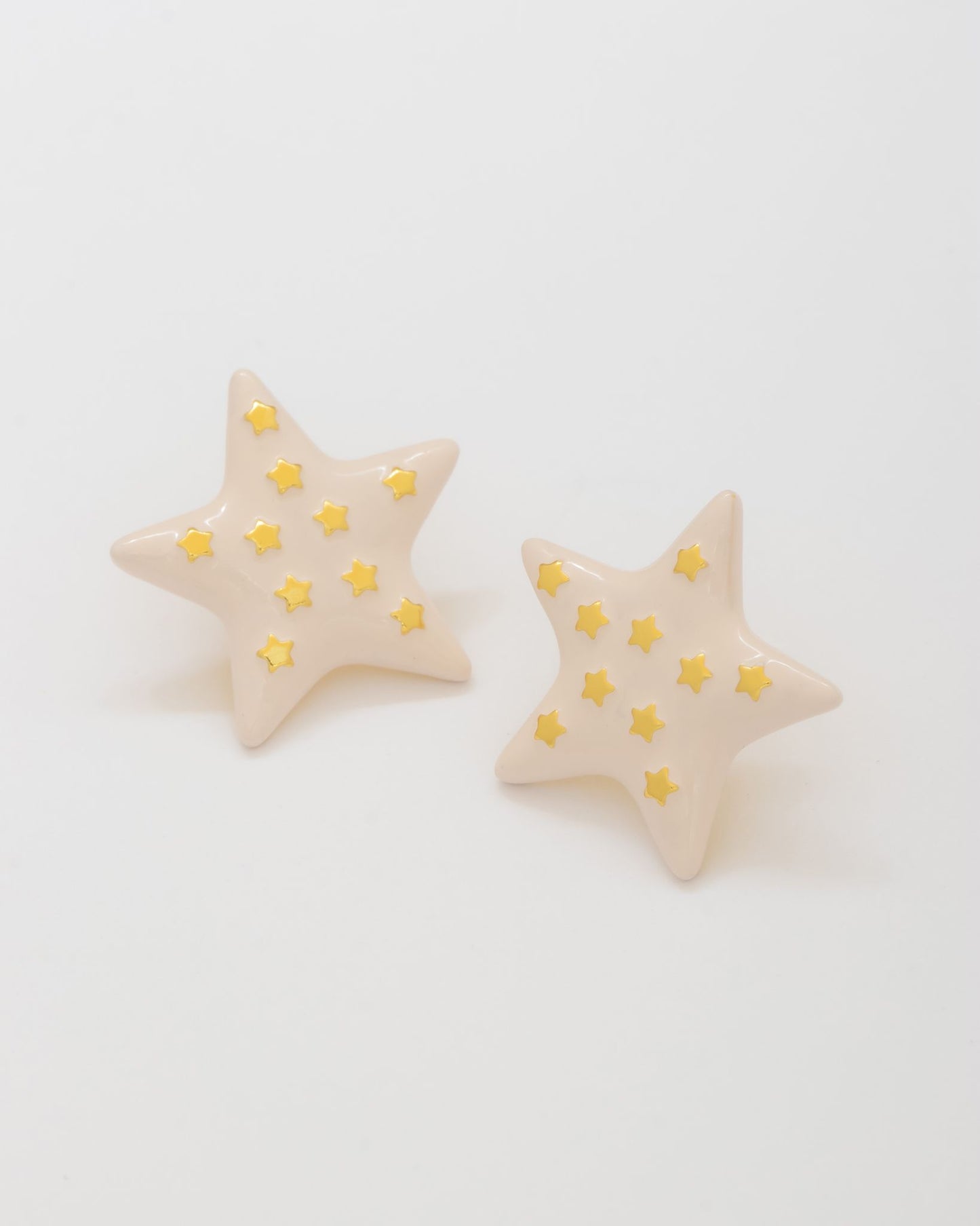 Nude Star Earrings
