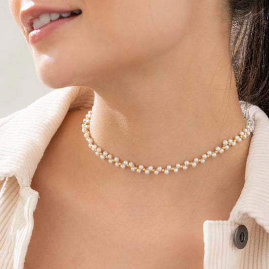 Handwoven Pearl Necklace