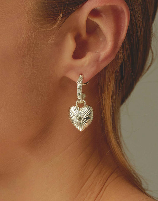 Silver Radiant Love Earrings