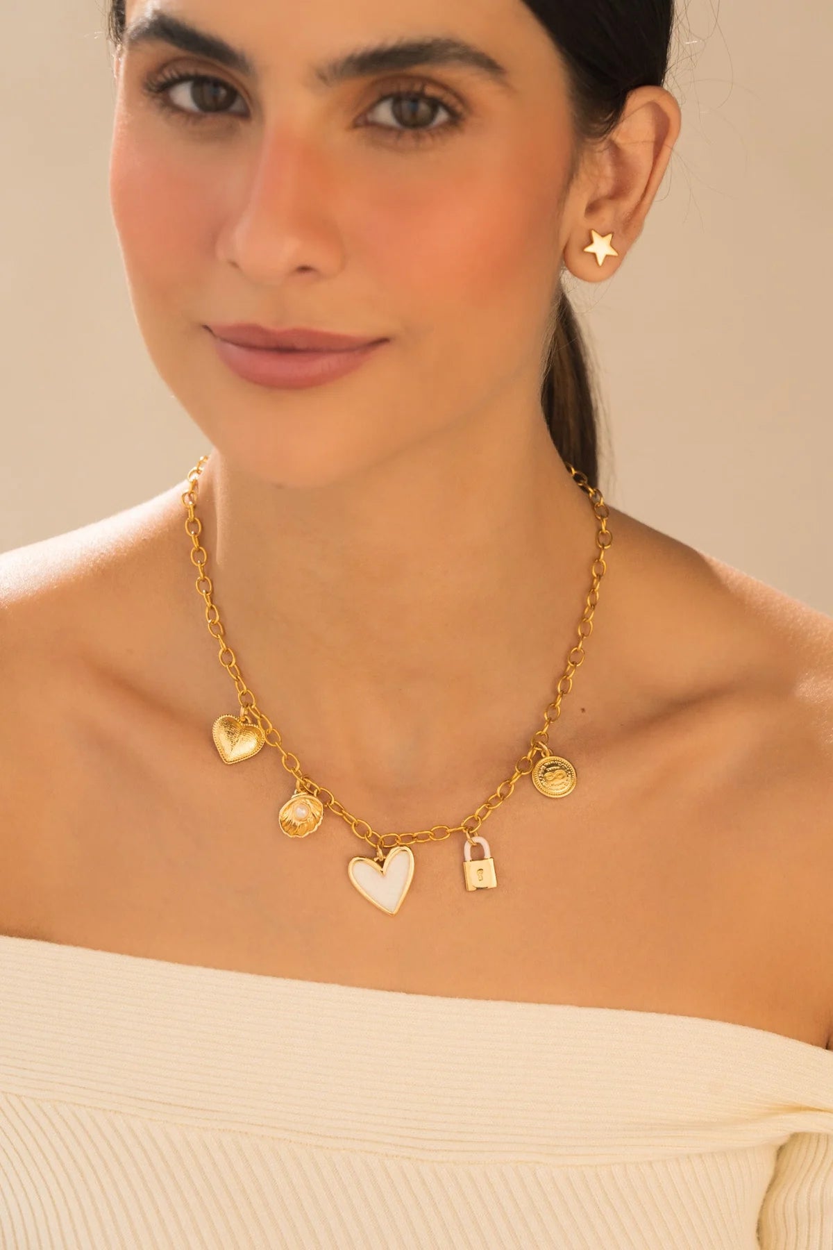 Multicharm Oyster Necklace