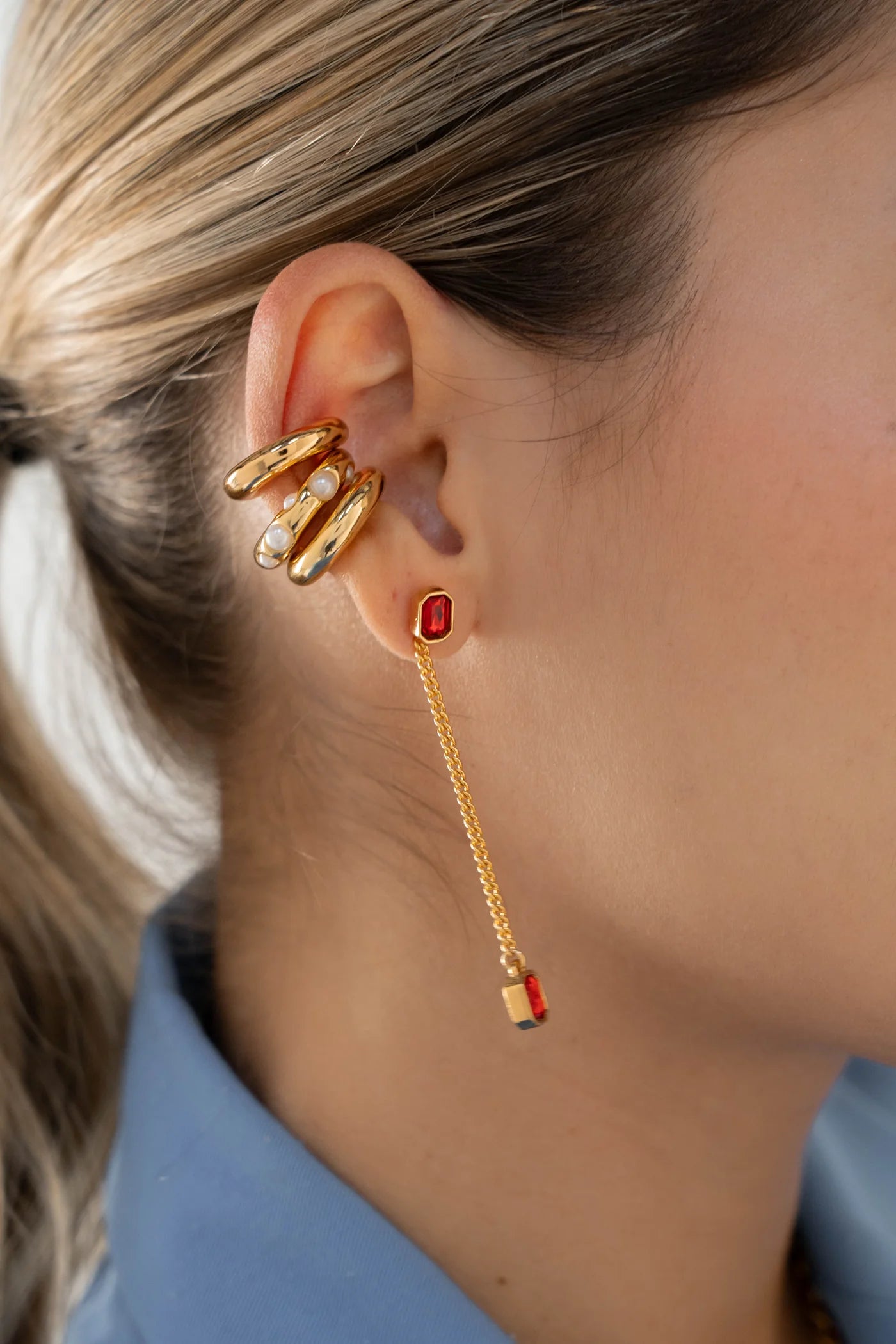Red Cristal Earrings