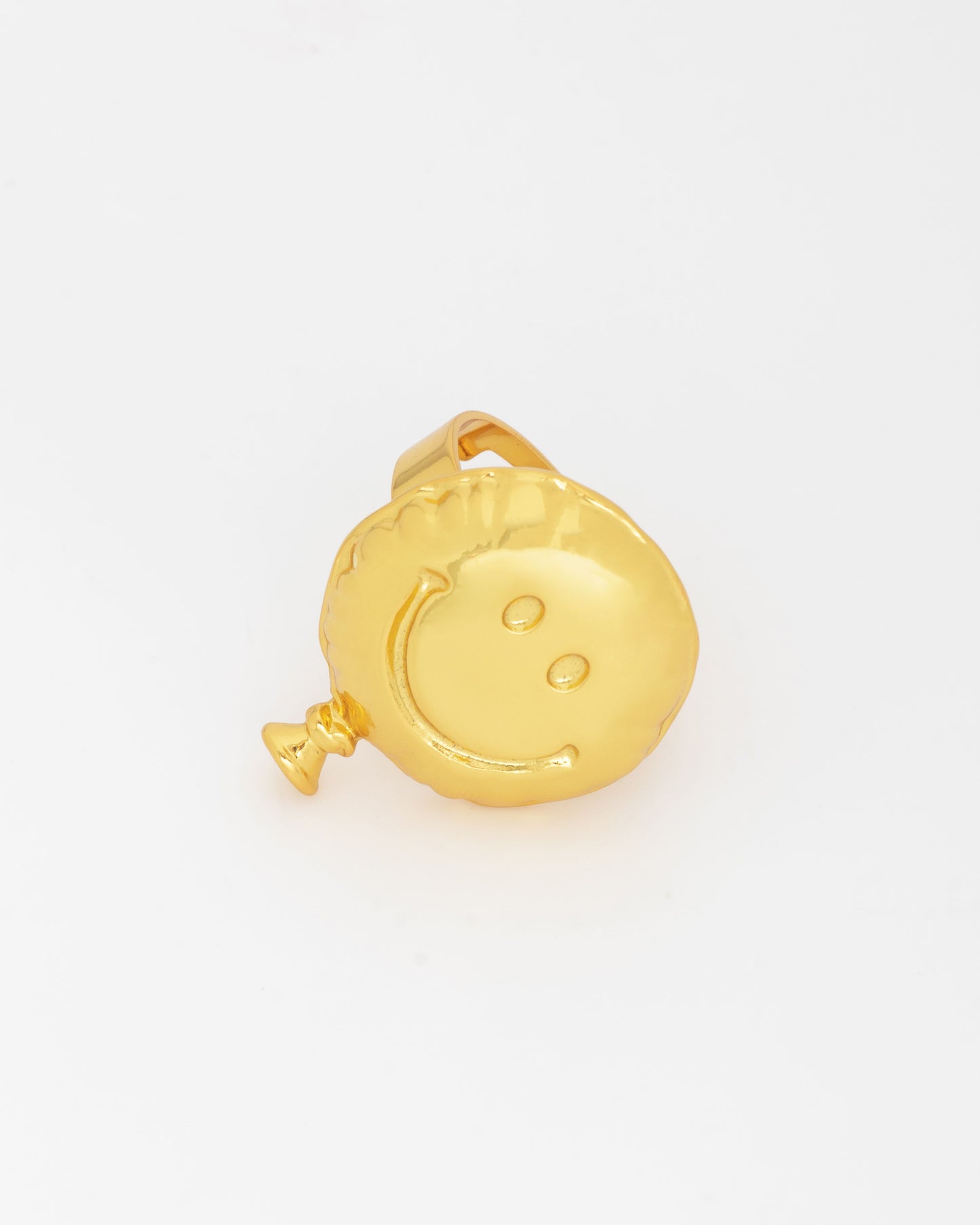 Gold Happy Face Balloon Ring