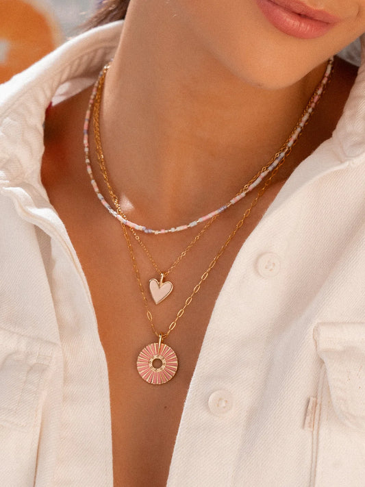 Pinky layered necklace-handmade