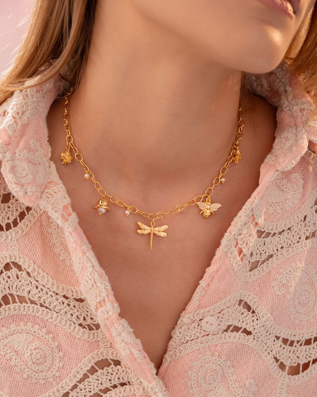 Bloom charm necklace