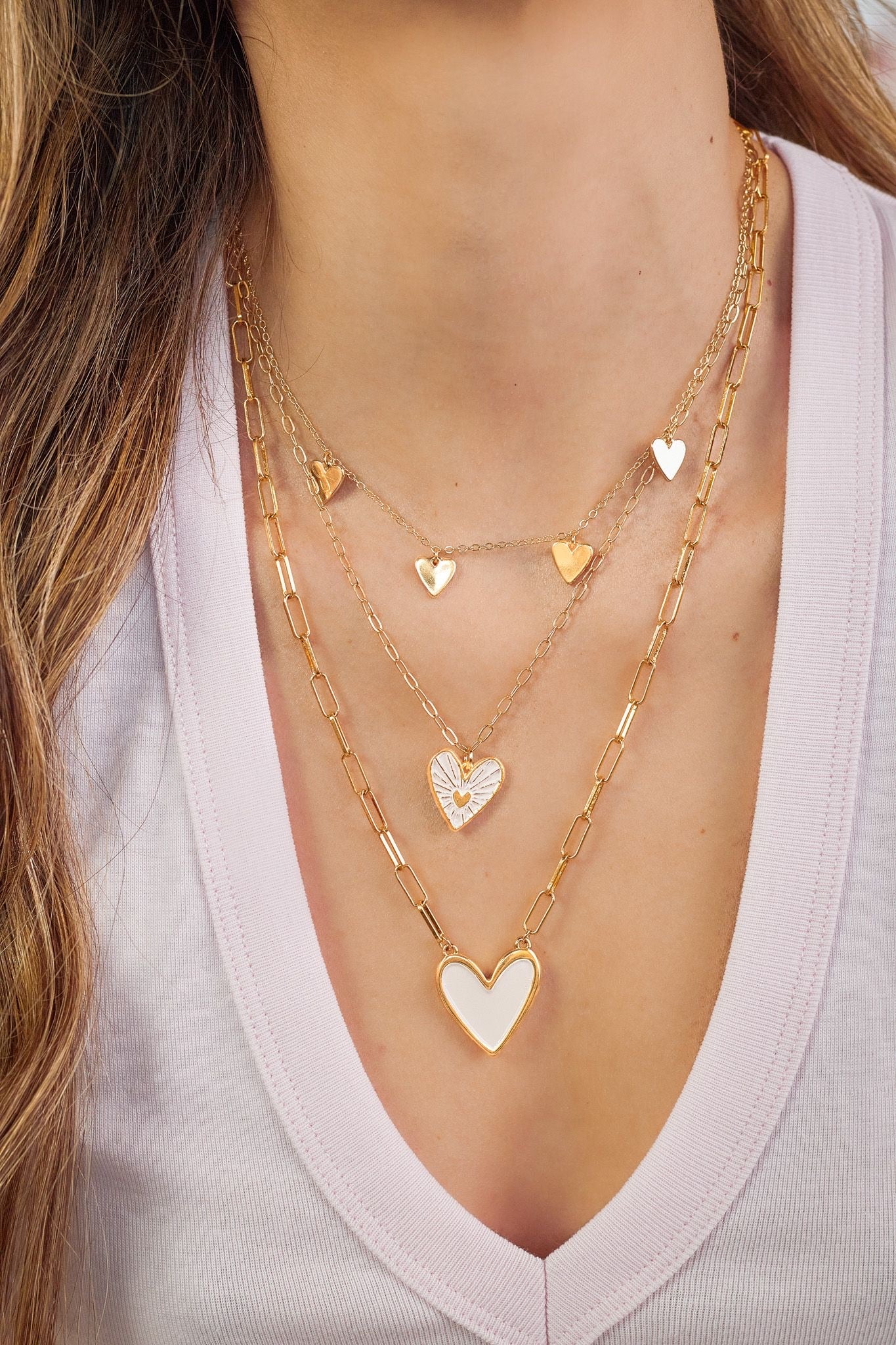 Creative Hearts Layered Necklace