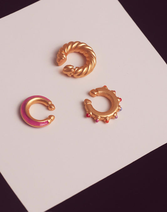 Colorful 3-Earcuff Set