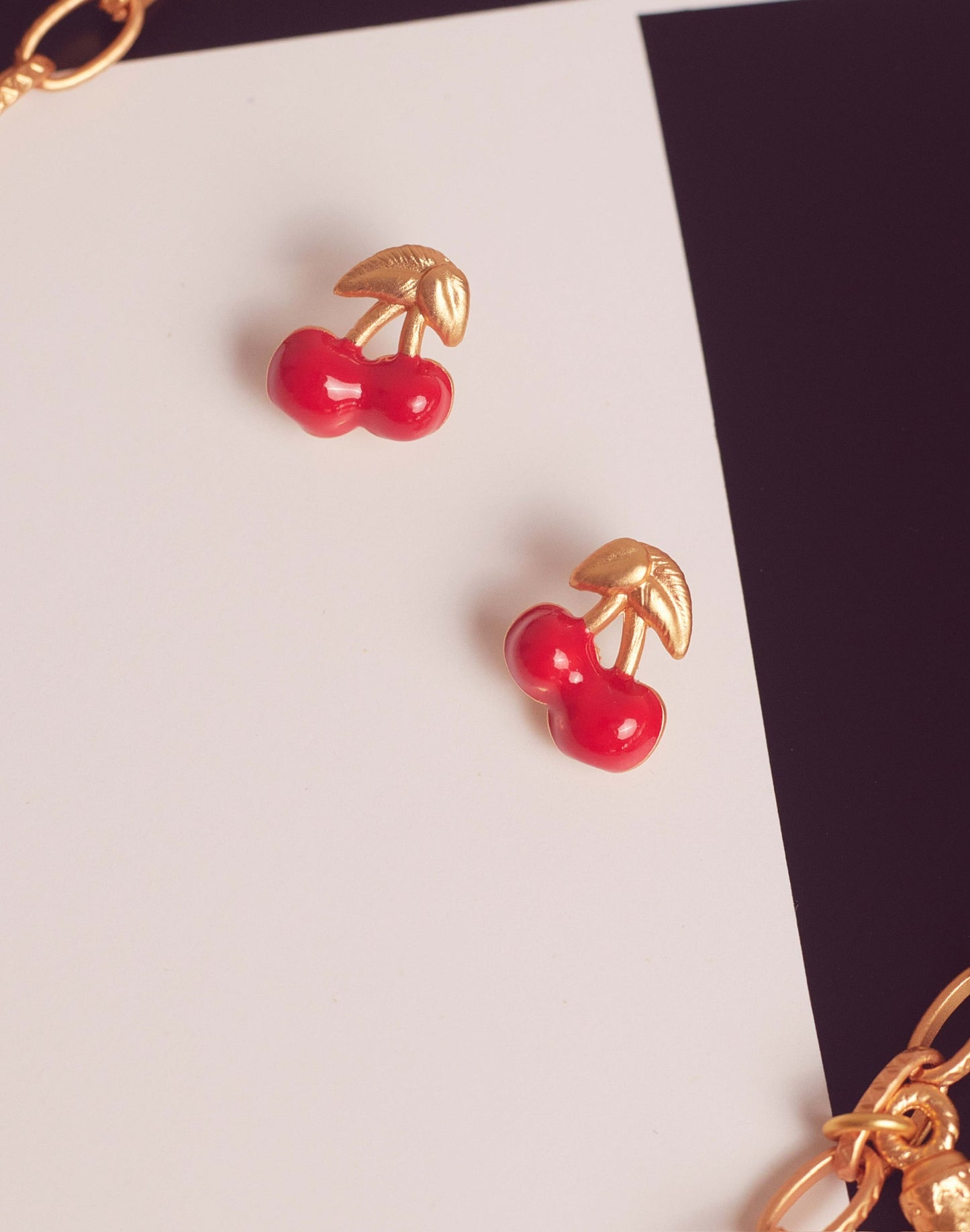 Blossom Multicharms Necklace+Cherry Earrings