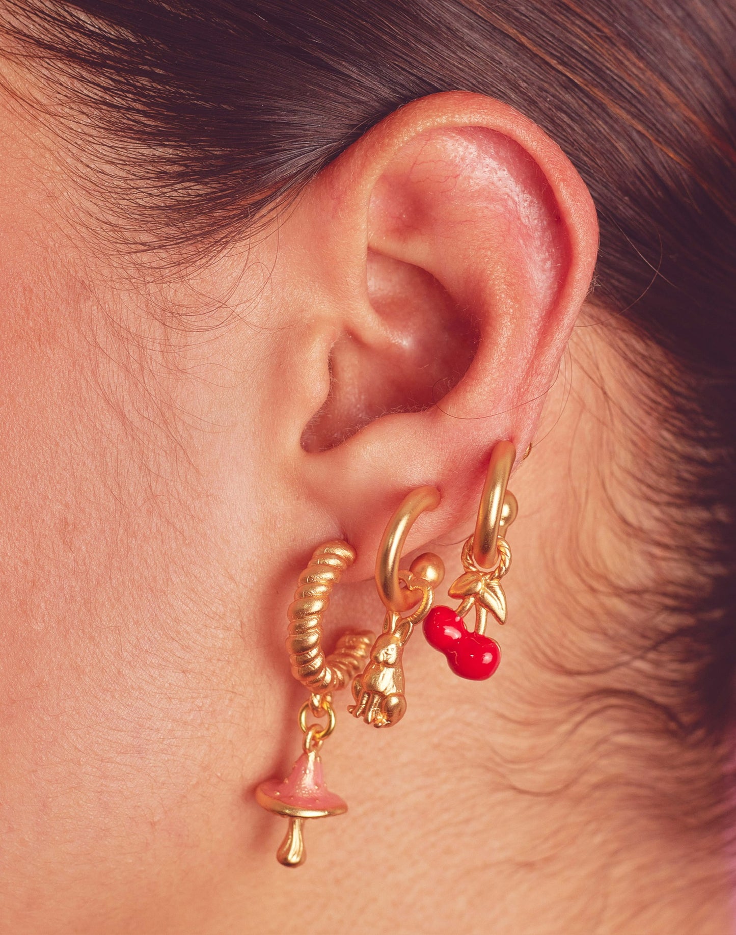 Lucky Multicharm 3-Earring Set