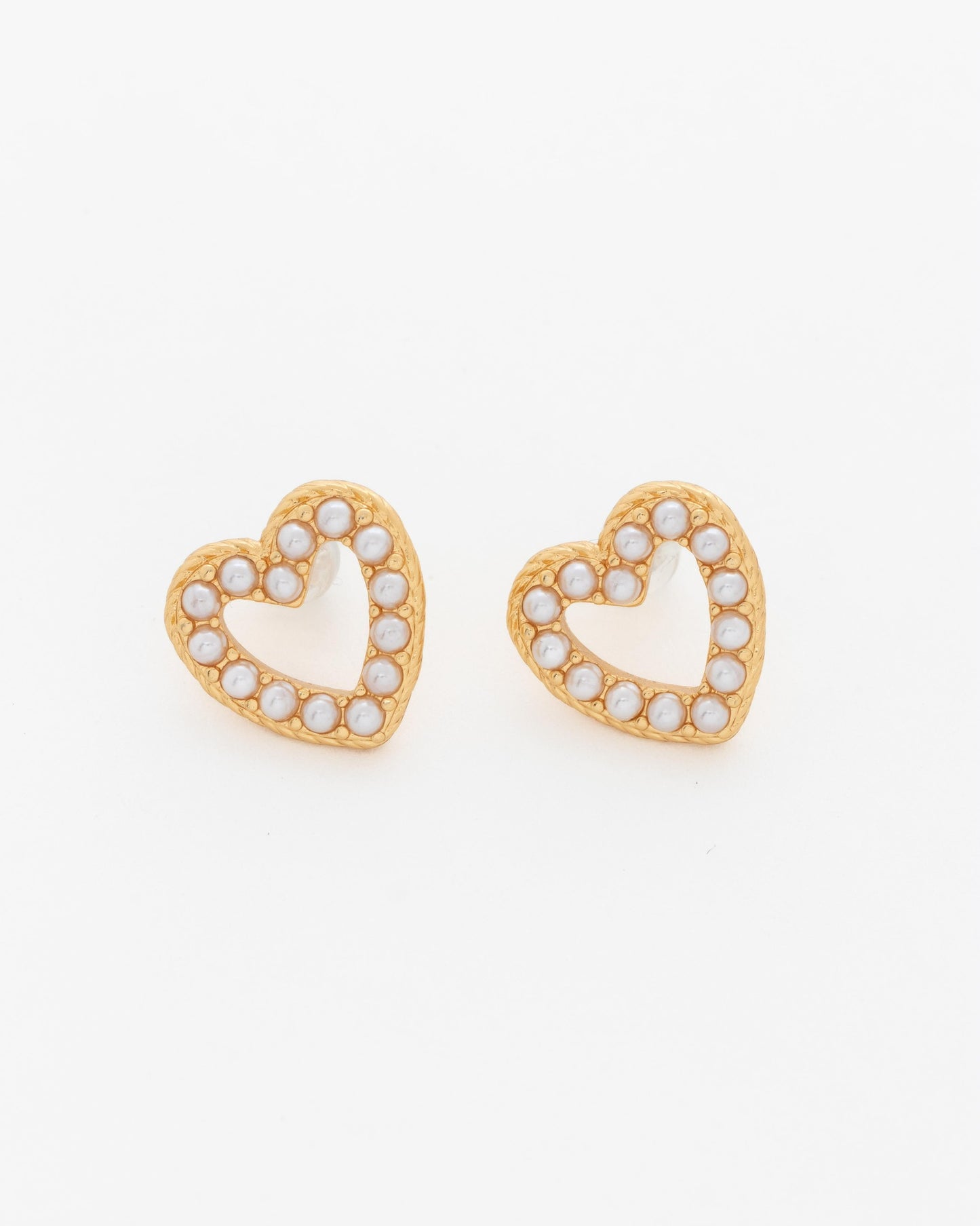 Pearl Heart Earrings