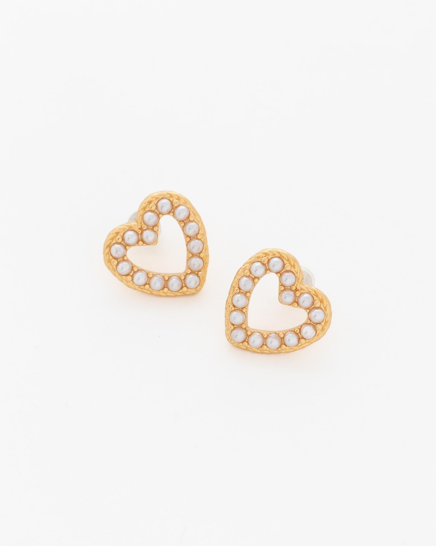 Pearl Heart Earrings
