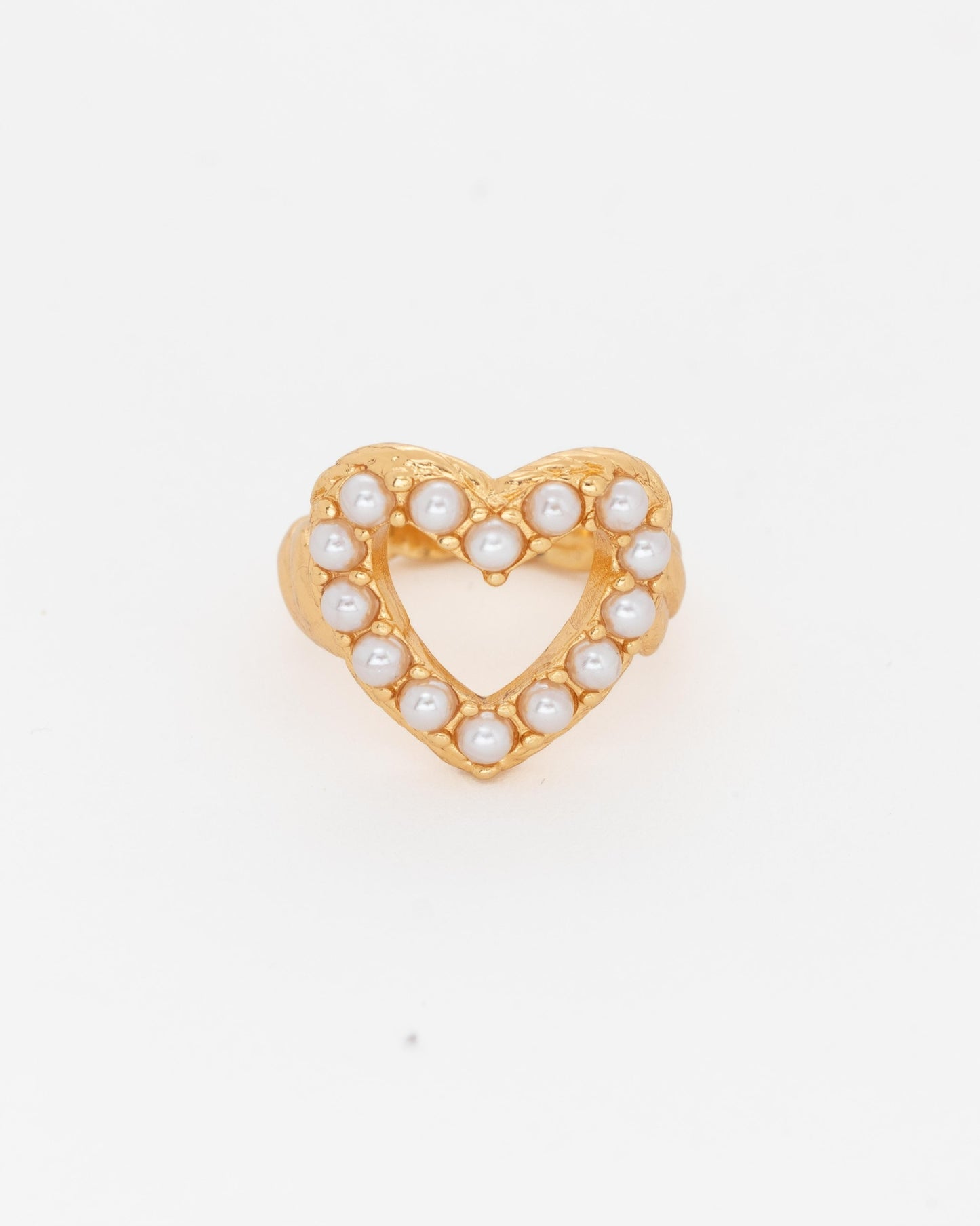 Multi-Pearl Heart Ring
