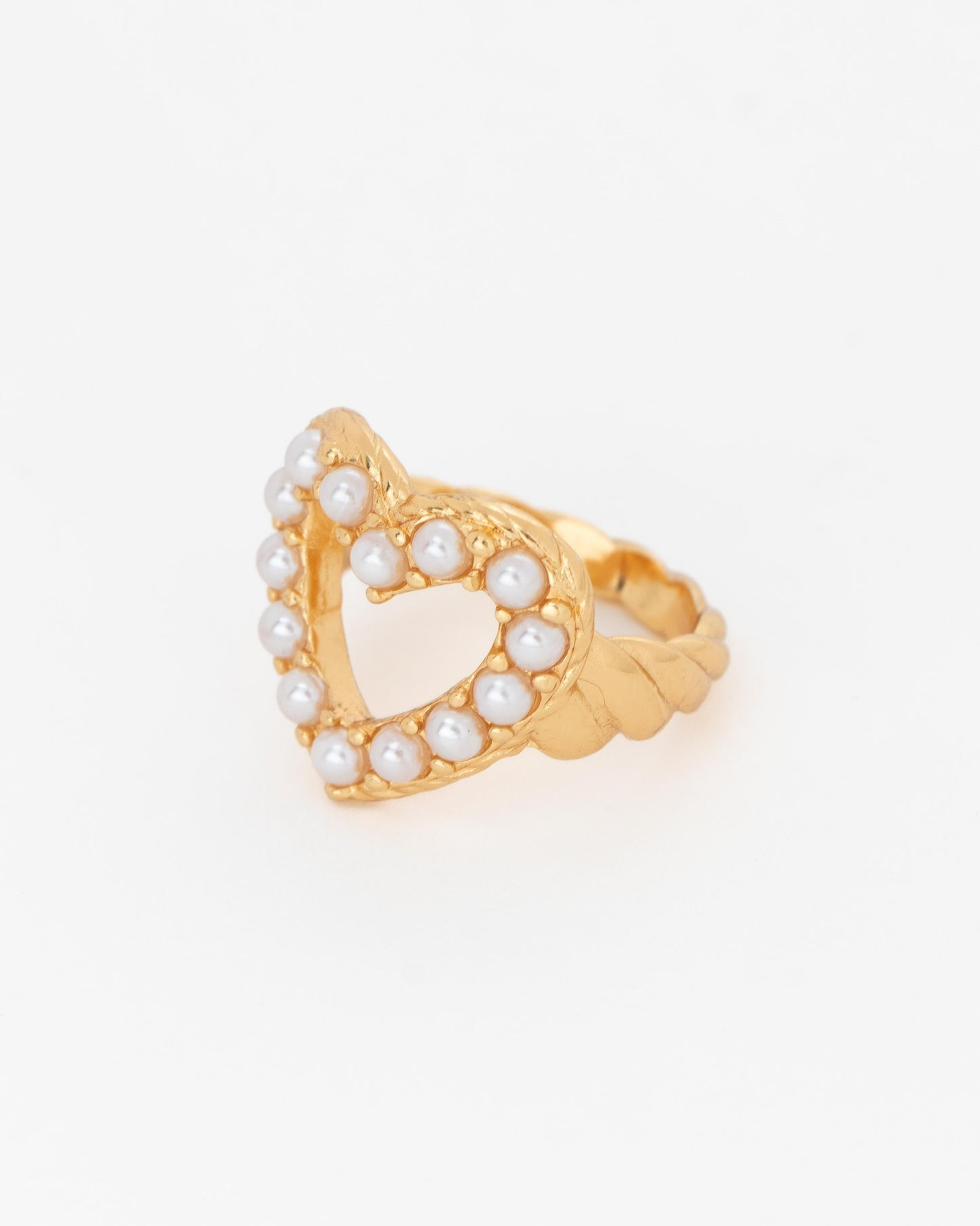 Multi-Pearl Heart Ring