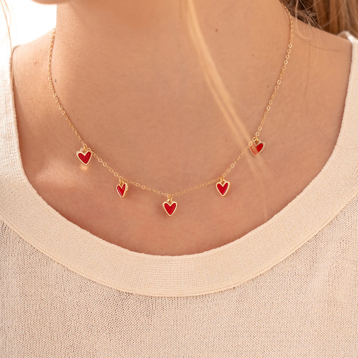 Red Mini Heart Necklace